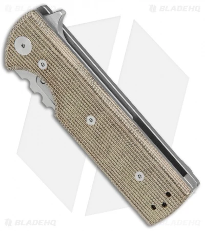 Chaves CHUB Flipper Frame Lock Knife Green Micarta (1" Utility Blade) - Image 2