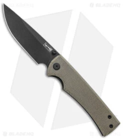 Chaves Liberation 229 Frame Lock Knife Green Micarta (3.75" Black M390)