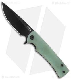 Chaves Liberation Street Drop Point Frame Lock Knife Jade G-10 (3.4" Black)