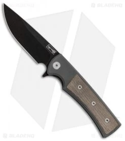 Chaves Ultramar Liberation Street Flipper Knife Green Micarta (3.4" Black SW)