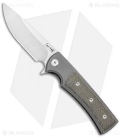 Chaves Ultramar Liberation Street Flipper Knife Green Micarta (3.4" Satin)