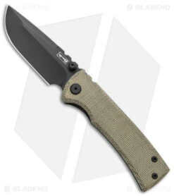 Chaves Ultramar Redencion Street Knife Black Ti/Green Micarta (3.25" Black)