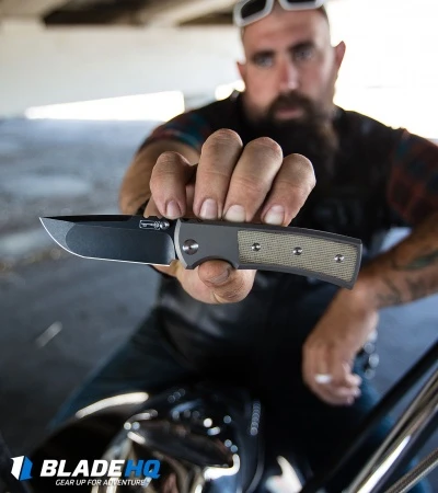 Chaves Ultramar Redencion Street Tanto Knife Black Canvas (3.25" Satin) - Image 3