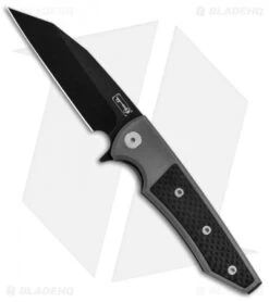 Chaves Ultramar Sangre Street Flipper Knife Carbon Fiber (3.4" Black SW)