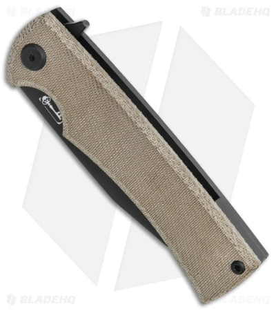 Chaves Exclusive Ultramar Sangre Street Flipper Knife Green Micarta (3.4" Black) - Image 2