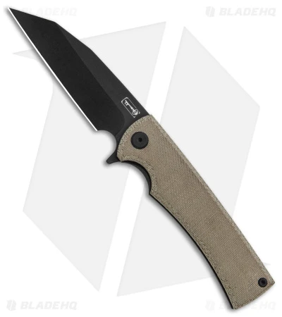 Chaves Exclusive Ultramar Sangre Street Flipper Knife Green Micarta (3.4" Black)