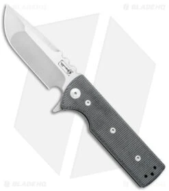 Chaves Ultramar T.A.K. Liner Lock Knife Drop Point Black Micarta (2.75" Satin)