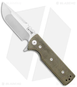 Chaves Ultramar T.A.K. Liner Lock Knife Drop Point Green Micarta (2.75" Satin)
