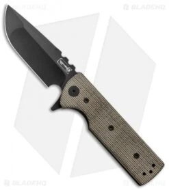 Chaves Ultramar T.A.K. Liner Lock Knife Drop Point Green Micarta (2.7" Blackout)