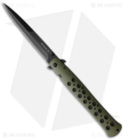 Cold Steel 6" Ti-Lite Liner Lock Knife Green Zytel (6" Black)
