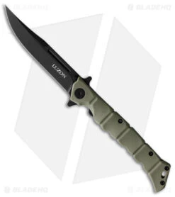Cold Steel Medium Luzon Folding Pocket Knife Olive Drab Green GFN (4" Black)