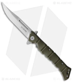 Cold Steel Medium Luzon Folding Flipper Knife OD Green GFN (4" Satin)