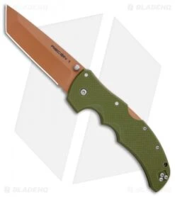 Cold Steel Recon 1 Tanto Lockback Knife Desert Warrior G-10 (4" Copper)