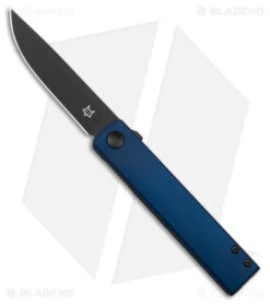 Fox CHNOPS Liner Lock Knife Blue Aluminum (3" Black)