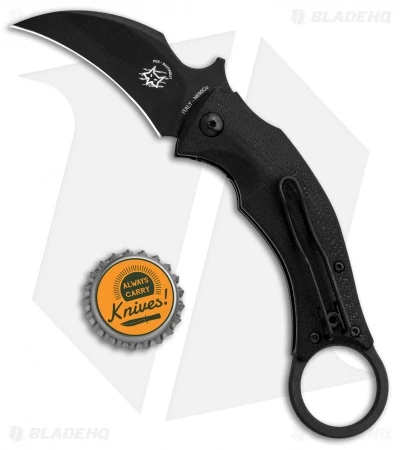 Fox Knives Bastinelli Black Bird Karambit Knife Black G-10 (2.5" Black) FX-591 - Image 4