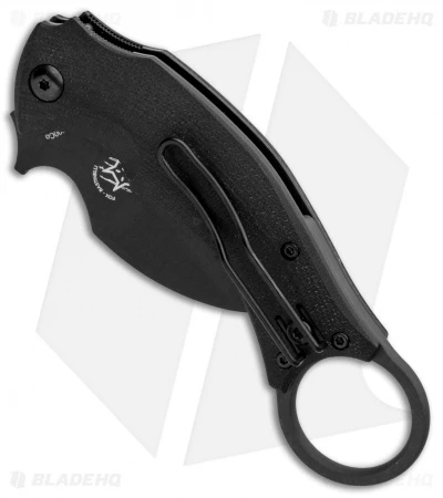 Fox Knives Bastinelli Black Bird Karambit Knife Black G-10 (2.5" Black) FX-591 - Image 2