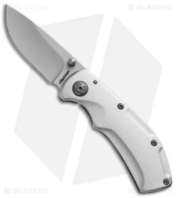 Fox Knives Defcon 5 Pop Smoke Folder Knife White Aluminum (4.5" Satin)