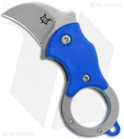 Fox Knives Mini-KA Linerlock Karambit Knife Blue (1" Bead Blast) FX-535 BL
