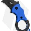 Fox Knives Mini-KA Linerlock Karambit Knife Blue (1" Black) FX-535 BLB