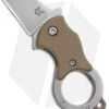 Fox Knives Mini-TA Liner Lock Karambit Knife Coyote Brown (1" SW) FX-536CB