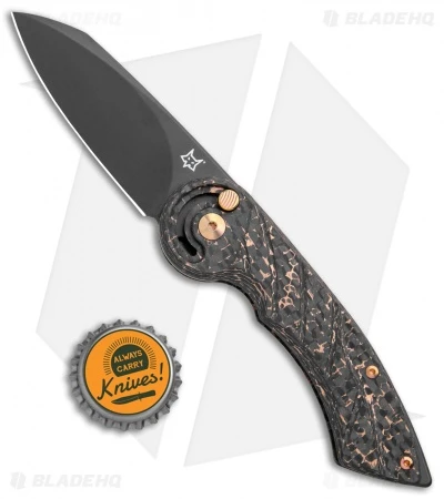 Fox Knives Radius Folding Knife Copper CF (3" Black M390) FX-550 CFB - Image 4