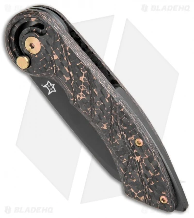 Fox Knives Radius Folding Knife Copper CF (3" Black M390) FX-550 CFB - Image 2