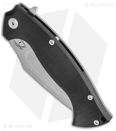 Knight Elements V2 Ultra Kukri Frame Lock Knife Black G-10 (4.4" Stonewash) - Image 2