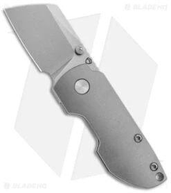 Matsey Striga Frame Lock Knife Stonewashed Titanium (2" SW)