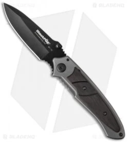 BlackFox BF-73 Frame Lock Folding Knife Black Sandal Wood (3.25" Black)