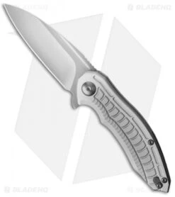 Brous Blades Bionic 2.0 Flipper Knife Silver (3" Satin)