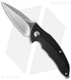 Brous Blades Caliber Flipper Knife Limited Edition Black G-10 (3" Plain)