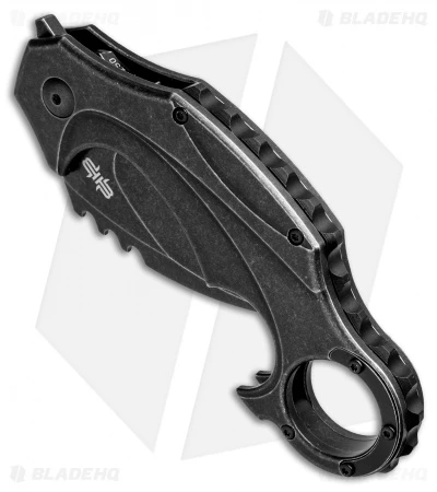 Brous Blades Elite Enforcer Folding Karambit Knife ASW Ti (2.6" Acid SW) - Image 2