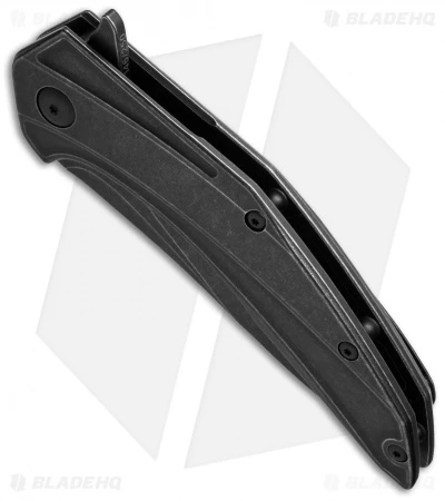 Brous Blades Parallax Frame Lock Flipper Knife Acid Stonewash Ti (3.75" Acid SW) - Image 2