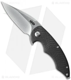 Brous Blades Sinner Flipper Knife Carbon Fiber (3.25" Stonewash) Sal Manaro