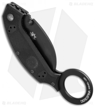Fox Knives Derespina Folding Karambit Knife Black G-10 (2.55" Black) FX-590 - Image 2